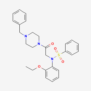 N-[2-(4-benzyl-1-piperazinyl)-2-oxoethyl]-N-(2-ethoxyphenyl)benzenesulfonamide