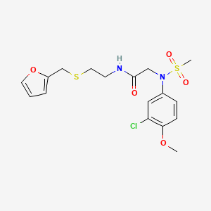 N~2~-(3-chloro-4-methoxyphenyl)-N~1~-{2-[(2-furylmethyl)thio]ethyl}-N~2~-(methylsulfonyl)glycinamide