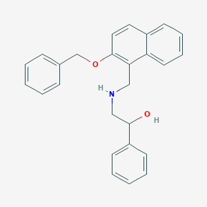 molecular formula C26H25NO2 B499274 2-({[2-(Benzyloxy)naphthalen-1-yl]methyl}amino)-1-phenylethanol 