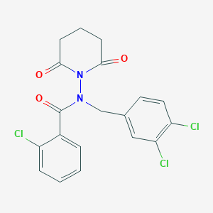 2-chloro-N-(3,4-dichlorobenzyl)-N-(2,6-dioxo-1-piperidinyl)benzamide