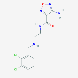 molecular formula C12H13Cl2N5O2 B499284 4-amino-N-{2-[(2,3-dichlorobenzyl)amino]ethyl}-1,2,5-oxadiazole-3-carboxamide 