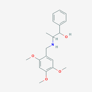 molecular formula C19H25NO4 B499286 1-Phenyl-2-[(2,4,5-trimethoxybenzyl)amino]-1-propanol 