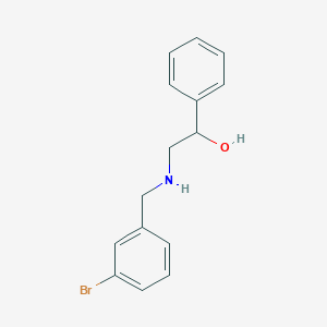 molecular formula C15H16BrNO B499288 2-[(3-Bromobenzyl)amino]-1-phenylethanol 