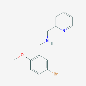 molecular formula C14H15BrN2O B499289 1-(5-bromo-2-methoxyphenyl)-N-(pyridin-2-ylmethyl)methanamine 