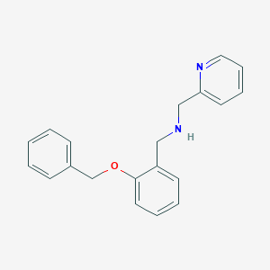 molecular formula C20H20N2O B499290 N-[2-(benzyloxy)benzyl]-N-(2-pyridinylmethyl)amine 