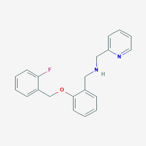 1-{2-[(2-fluorobenzyl)oxy]phenyl}-N-(pyridin-2-ylmethyl)methanamine