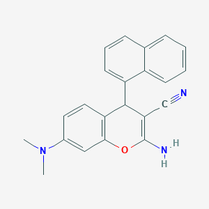 molecular formula C22H19N3O B4992914 2-amino-7-(dimethylamino)-4-naphthalen-1-yl-4H-chromene-3-carbonitrile 