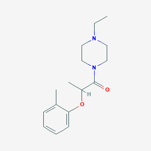 molecular formula C16H24N2O2 B4992915 1-(4-Ethylpiperazin-1-yl)-2-(2-methylphenoxy)propan-1-one 