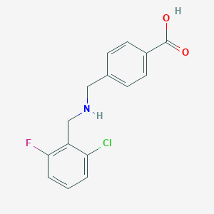 molecular formula C15H13ClFNO2 B499294 4-{[(2-Chloro-6-fluorobenzyl)amino]methyl}benzoic acid 