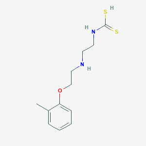 molecular formula C12H18N2OS2 B4992951 2-[2-(2-Methylphenoxy)ethylamino]ethylcarbamodithioic acid 