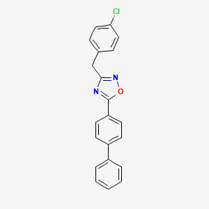 molecular formula C21H15ClN2O B4992954 5-(4-biphenylyl)-3-(4-chlorobenzyl)-1,2,4-oxadiazole 