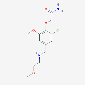 2-(2-Chloro-6-methoxy-4-{[(2-methoxyethyl)amino]methyl}phenoxy)acetamide