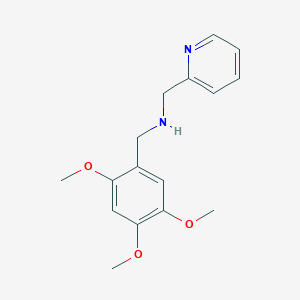 molecular formula C16H20N2O3 B499300 1-(pyridin-2-yl)-N-(2,4,5-trimethoxybenzyl)methanamine 