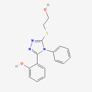 molecular formula C16H15N3O2S B4993002 2-{5-[(2-hydroxyethyl)thio]-4-phenyl-4H-1,2,4-triazol-3-yl}phenol 