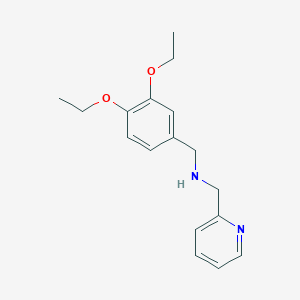 molecular formula C17H22N2O2 B499303 1-(3,4-diethoxyphenyl)-N-(pyridin-2-ylmethyl)methanamine 