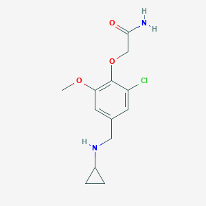 2-{2-Chloro-4-[(cyclopropylamino)methyl]-6-methoxyphenoxy}acetamide