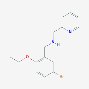 molecular formula C15H17BrN2O B499314 1-(5-bromo-2-ethoxyphenyl)-N-(pyridin-2-ylmethyl)methanamine 