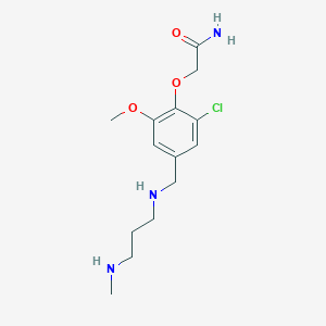 2-[2-Chloro-6-methoxy-4-({[3-(methylamino)propyl]amino}methyl)phenoxy]acetamide