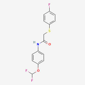 N-[4-(difluoromethoxy)phenyl]-2-[(4-fluorophenyl)thio]acetamide