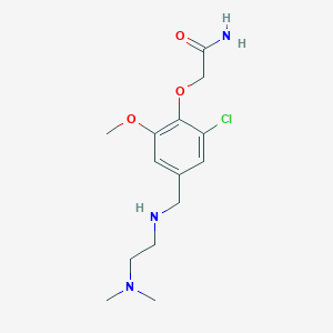 molecular formula C14H22ClN3O3 B499319 2-[2-Chloro-4-({[2-(dimethylamino)ethyl]amino}methyl)-6-methoxyphenoxy]acetamide 