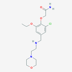 molecular formula C17H26ClN3O4 B499322 2-[2-Chloro-6-ethoxy-4-({[2-(morpholin-4-yl)ethyl]amino}methyl)phenoxy]acetamide 