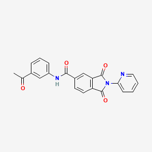 N-(3-acetylphenyl)-1,3-dioxo-2-pyridin-2-ylisoindole-5-carboxamide