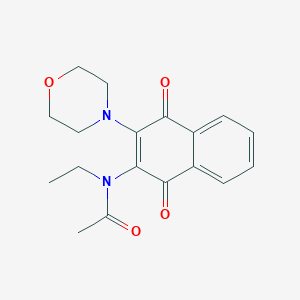 N-ethyl-N-(3-morpholin-4-yl-1,4-dioxonaphthalen-2-yl)acetamide