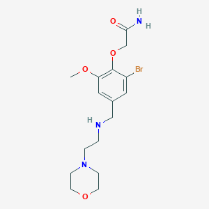 2-[2-Bromo-6-methoxy-4-({[2-(4-morpholinyl)ethyl]amino}methyl)phenoxy]acetamide