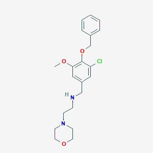 molecular formula C21H27ClN2O3 B499339 N-[4-(benzyloxy)-3-chloro-5-methoxybenzyl]-2-(morpholin-4-yl)ethanamine 