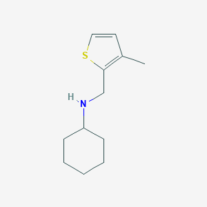 molecular formula C12H19NS B499345 N-[(3-methylthiophen-2-yl)methyl]cyclohexanamine CAS No. 878714-88-6