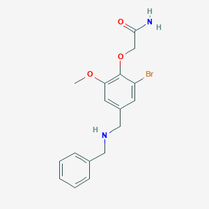 molecular formula C17H19BrN2O3 B499346 2-{4-[(Benzylamino)methyl]-2-bromo-6-methoxyphenoxy}acetamide 