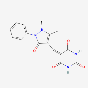 5-[(1,5-DIMETHYL-3-OXO-2-PHENYL-2,3-DIHYDRO-1H-PYRAZOL-4-YL)METHYLIDENE]-1,3-DIAZINANE-2,4,6-TRIONE