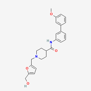 1-{[5-(hydroxymethyl)-2-furyl]methyl}-N-(3'-methoxy-3-biphenylyl)-4-piperidinecarboxamide