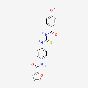 N-[4-({[(4-methoxyphenyl)carbonyl]carbamothioyl}amino)phenyl]furan-2-carboxamide