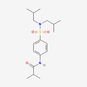 N-[4-[bis(2-methylpropyl)sulfamoyl]phenyl]-2-methylpropanamide