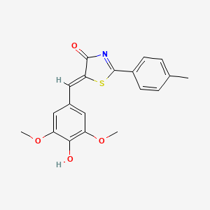 (5Z)-5-[(4-HYDROXY-3,5-DIMETHOXYPHENYL)METHYLIDENE]-2-(4-METHYLPHENYL)-4,5-DIHYDRO-1,3-THIAZOL-4-ONE