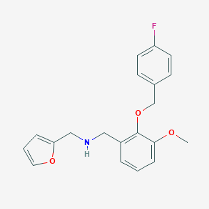 1-{2-[(4-fluorobenzyl)oxy]-3-methoxyphenyl}-N-(furan-2-ylmethyl)methanamine