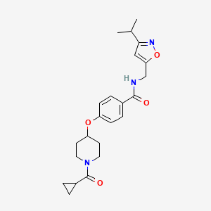 4-{[1-(cyclopropylcarbonyl)-4-piperidinyl]oxy}-N-[(3-isopropyl-5-isoxazolyl)methyl]benzamide