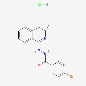 4-bromo-N'-(3,3-dimethyl-4H-isoquinolin-1-yl)benzohydrazide;hydrochloride