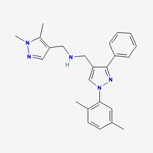 1-[1-(2,5-dimethylphenyl)-3-phenyl-1H-pyrazol-4-yl]-N-[(1,5-dimethyl-1H-pyrazol-4-yl)methyl]methanamine