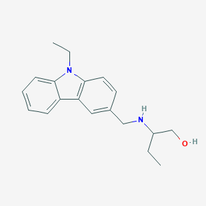 molecular formula C19H24N2O B499359 2-{[(9-ethyl-9H-carbazol-3-yl)methyl]amino}butan-1-ol 