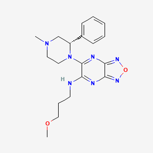 N-(3-methoxypropyl)-6-[(2S)-4-methyl-2-phenyl-1-piperazinyl][1,2,5]oxadiazolo[3,4-b]pyrazin-5-amine