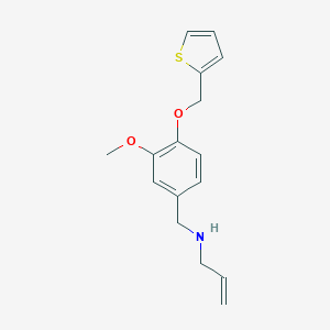 molecular formula C16H19NO2S B499363 N-allyl-N-[3-methoxy-4-(2-thienylmethoxy)benzyl]amine 