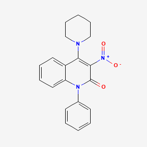 3-nitro-1-phenyl-4-(piperidin-1-yl)quinolin-2(1H)-one