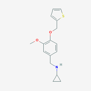 molecular formula C16H19NO2S B499364 N-[3-methoxy-4-(thiophen-2-ylmethoxy)benzyl]cyclopropanamine 