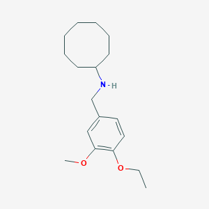 molecular formula C18H29NO2 B499365 N-(4-ethoxy-3-methoxybenzyl)cyclooctanamine 