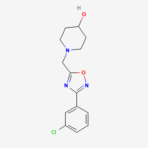 1-{[3-(3-chlorophenyl)-1,2,4-oxadiazol-5-yl]methyl}-4-piperidinol