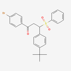 1-(4-Bromophenyl)-3-(4-tert-butylphenyl)-3-(phenylsulfonyl)propan-1-one