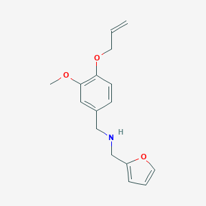 molecular formula C16H19NO3 B499369 N-[4-(allyloxy)-3-methoxybenzyl]-N-(2-furylmethyl)amine 