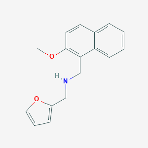 molecular formula C17H17NO2 B499370 1-(furan-2-yl)-N-[(2-methoxynaphthalen-1-yl)methyl]methanamine 